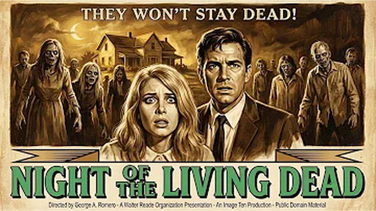 ⭐ Night of the Living Dead (1968) Full Movie | Duane Jones, Judith O'Dea | Public Domain