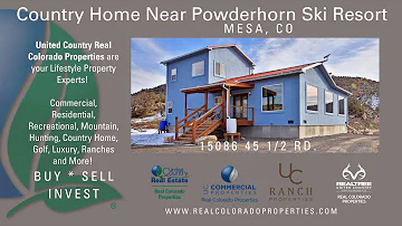 CO-M  (OFF MARKET) 15086 45 1/2 Rd, Mesa CO  |  Julie Piland (970)256-9700,  United Country Real Colorado Properties